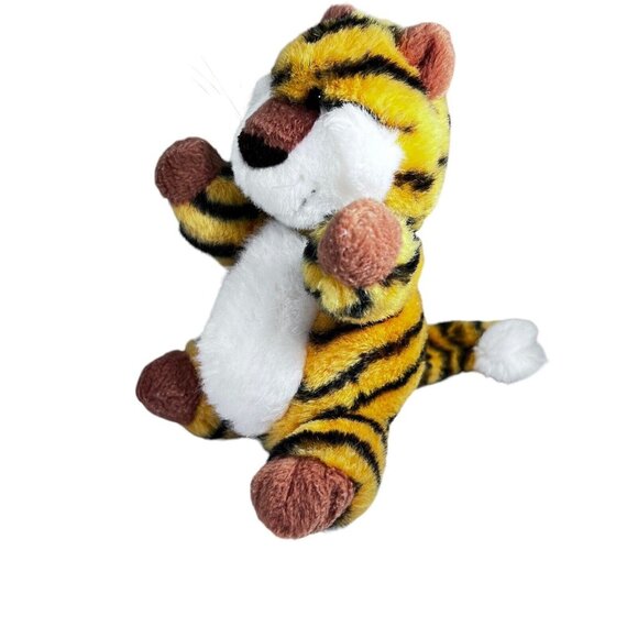 Vintage 1982 GUND Stripped Tiger Plush Animal 6" Stuffed Animal Toy Whiskers - Picture 2 of 9